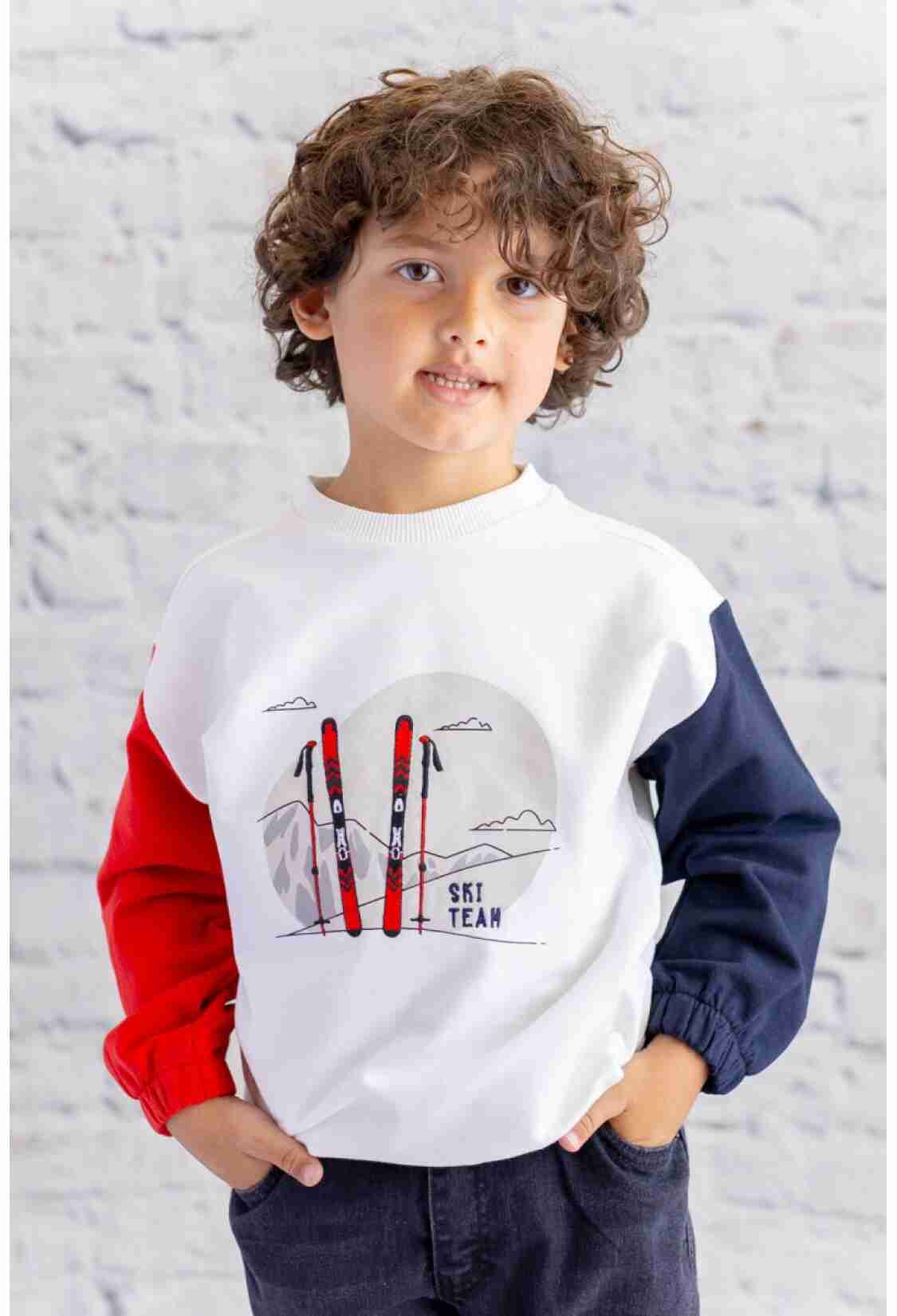 Boys' Tops - Erkek Çocuk Renkli Baskı Nakış Detaylı Sweatshirt 1-12Y 1070-252Z3EZF61 - Brand: Zeyland - Kids & Bby Clothes From TheBS Kids Turkey
