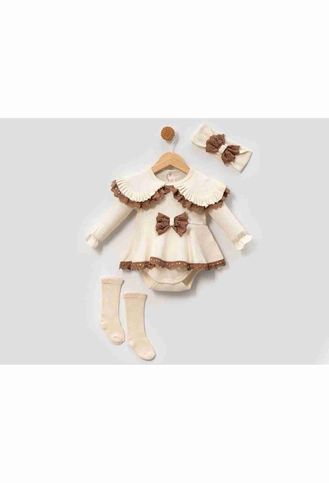 Baby Tops - B1 - Fiyonk Dantel Detaylı Kız Çıtçıtlı Badi - Brand: CAYZEN - Kids & Bby Clothes From TheBS Kids Turkey