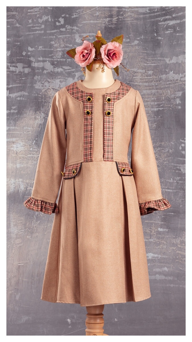 Girl's Dress - Garnili Elbise 1042-2329 - Brand: Tivido - Kids & Bby Clothes From TheBS Kids Turkey