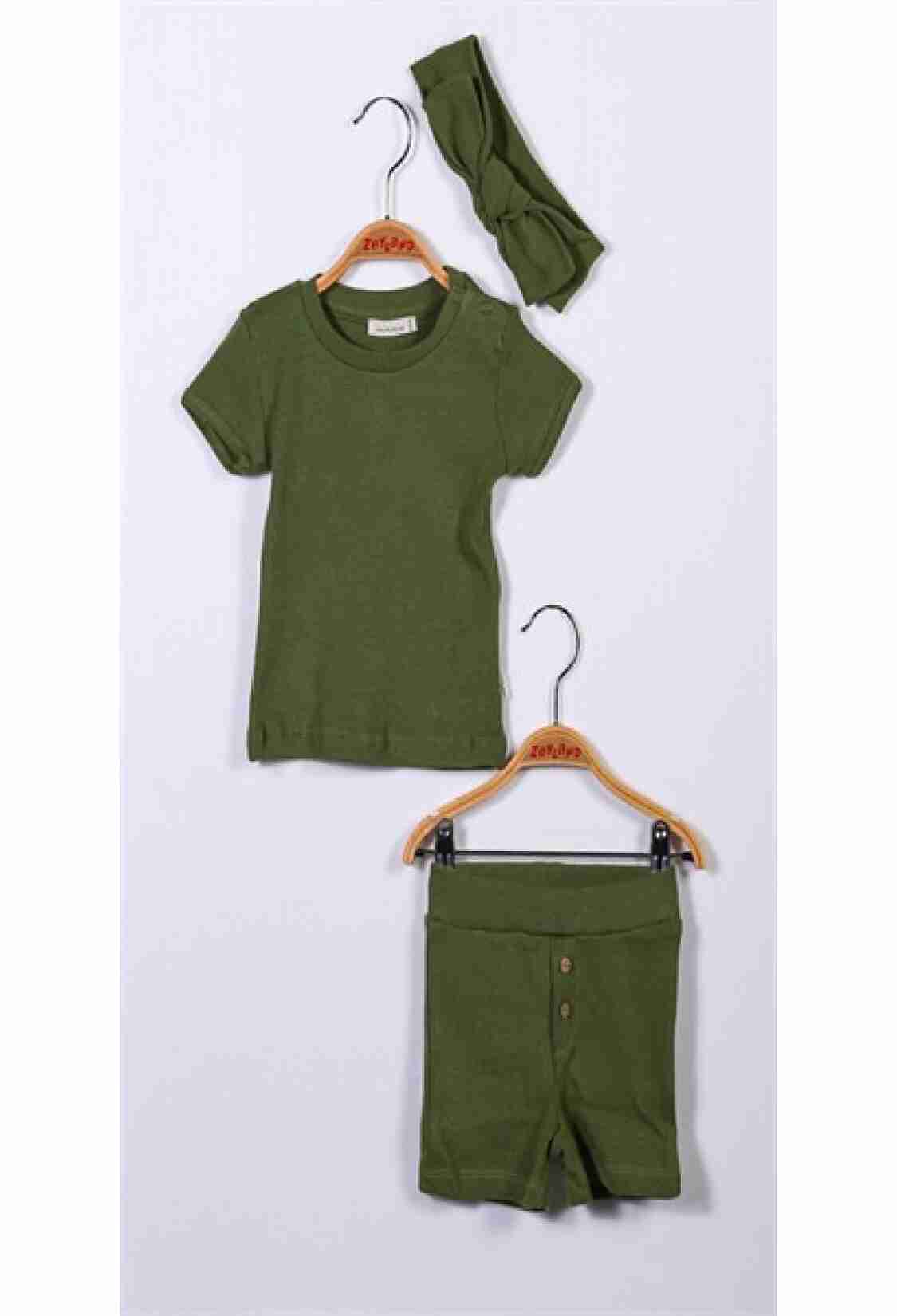 Baby Sets - Gots Sertifikalı %100 Organik Pamuk T-shirt, Şort Takım 1070-211M2MAC76 - Brand: Zeyland - Kids & Bby Clothes From TheBS Kids Turkey