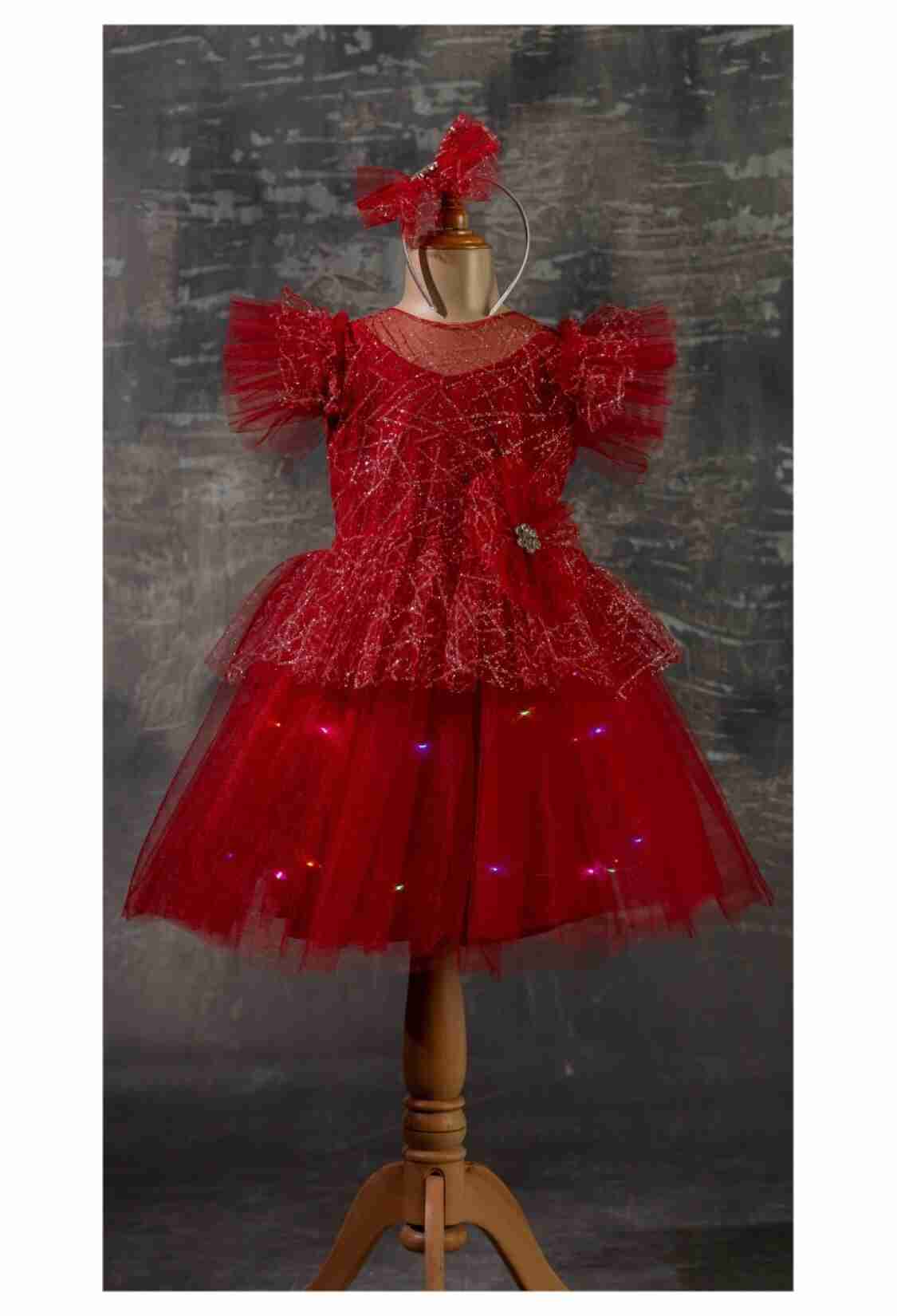 Girl's Dress - Işıklı Abiye 1042-2338 - Brand: Tivido - Kids & Bby Clothes From TheBS Kids Turkey