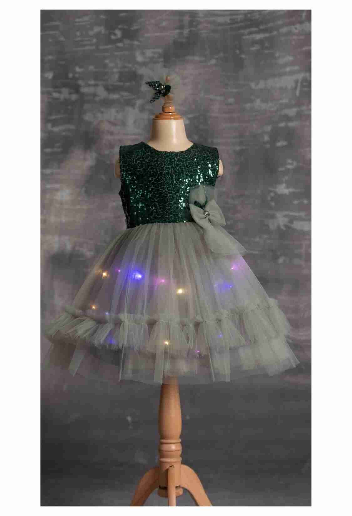 Girl's Dress - Işıklı Abiye 1042-2339 - Brand: Tivido - Kids & Bby Clothes From TheBS Kids Turkey