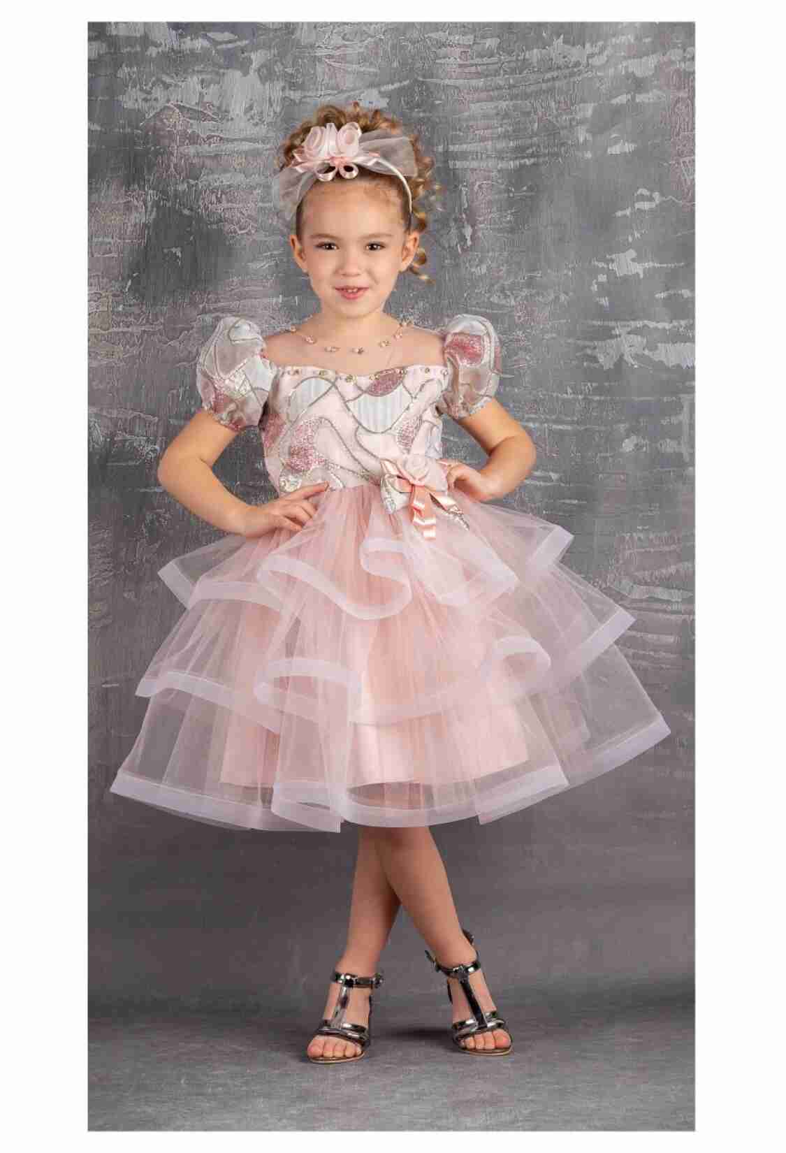 Girl's Dress - Jakar Elbise 1042-2127 - Brand: Tivido - Kids & Bby Clothes From TheBS Kids Turkey