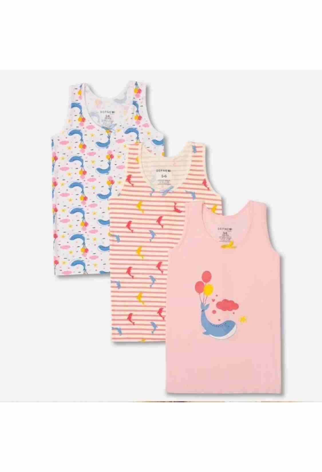 Girls' Socks & Underwear - Kalın Askı Kız Çocuk Atlet 5 Paket (3'Lü Seri) 1064-DFN-A039-22 - Brand: Defne - Kids & Bby Clothes From TheBS Kids Turkey