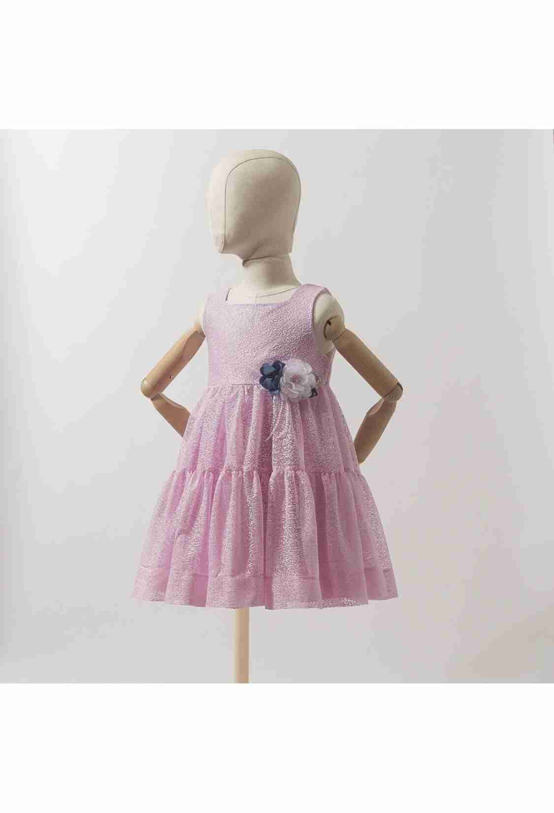 Girl's Dress - Kar Tanesi Kare Yaka Elbise 2-5 Yaş 1022-23008 - Brand: Wecan - Kids & Bby Clothes From TheBS Kids Turkey