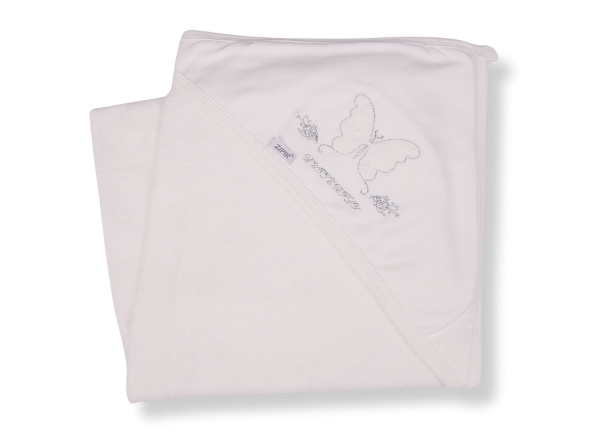 Newborn - B1 - Kelebek Nakışlı Havlu - Brand: ZIPIR - Kids & Bby Clothes From TheBS Kids Turkey
