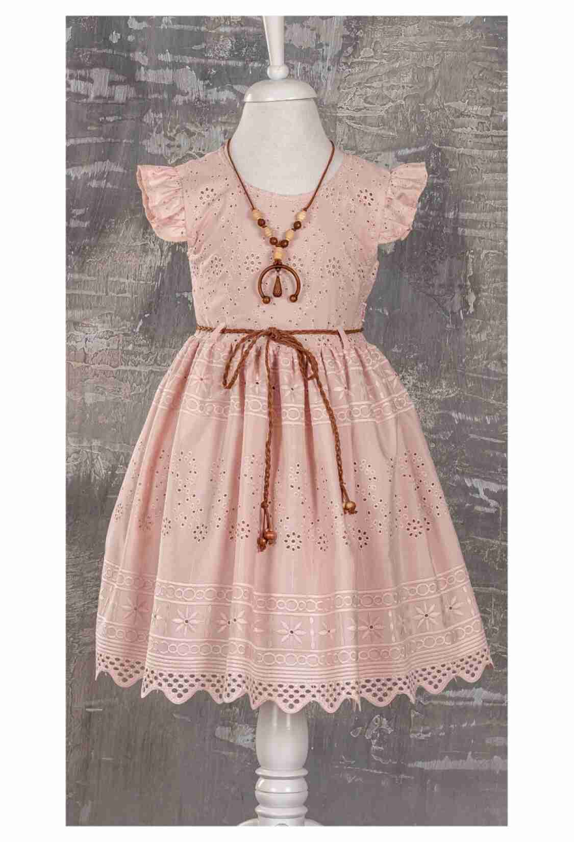 Girl's Dress - Kolyeli Elbise 1042-1743 - Brand: Tivido - Kids & Bby Clothes From TheBS Kids Turkey