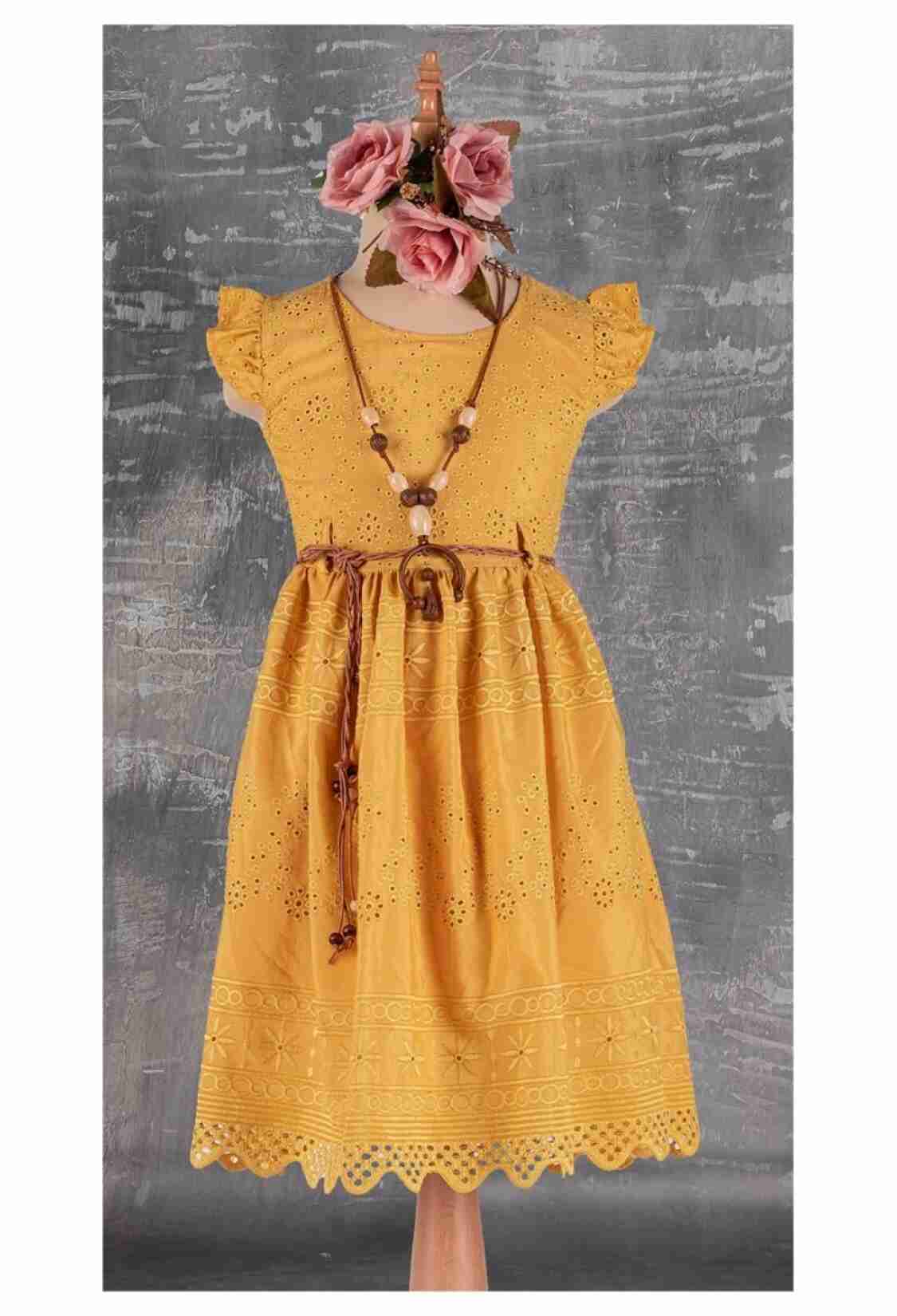 Girl's Dress - Kolyeli Elbise 1042-1743 - Brand: Tivido - Kids & Bby Clothes From TheBS Kids Turkey