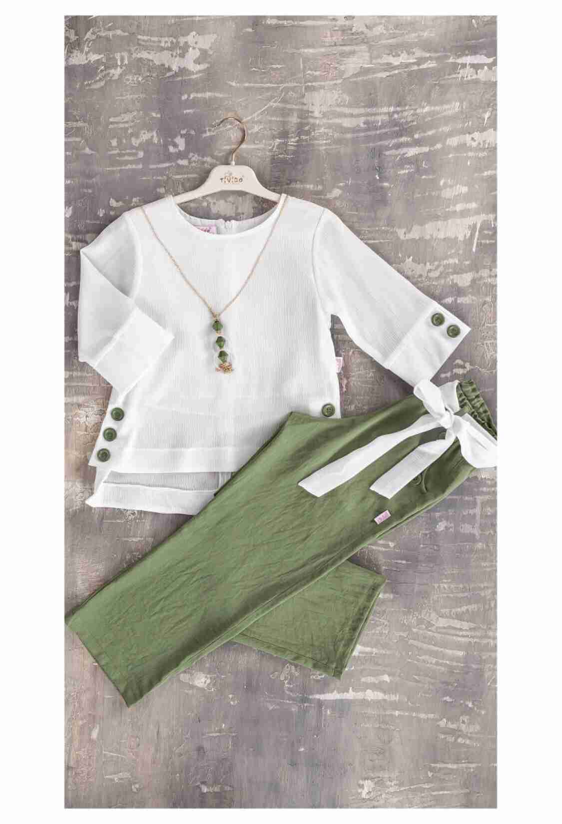 Girls' Suits - Kolyeli Takım 1042-1856 - Brand: Tivido - Kids & Bby Clothes From TheBS Kids Turkey