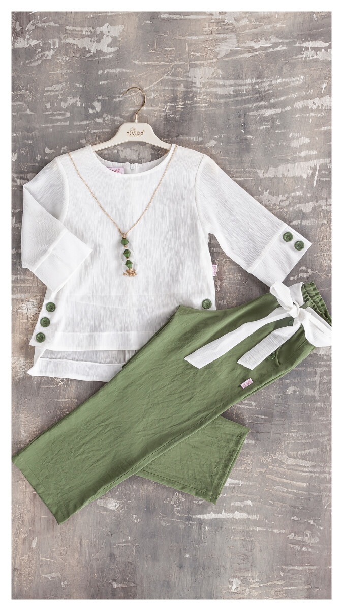 Girls' Suits - Kolyeli Takım 1042-1856 - Brand: Tivido - Kids & Bby Clothes From TheBS Kids Turkey