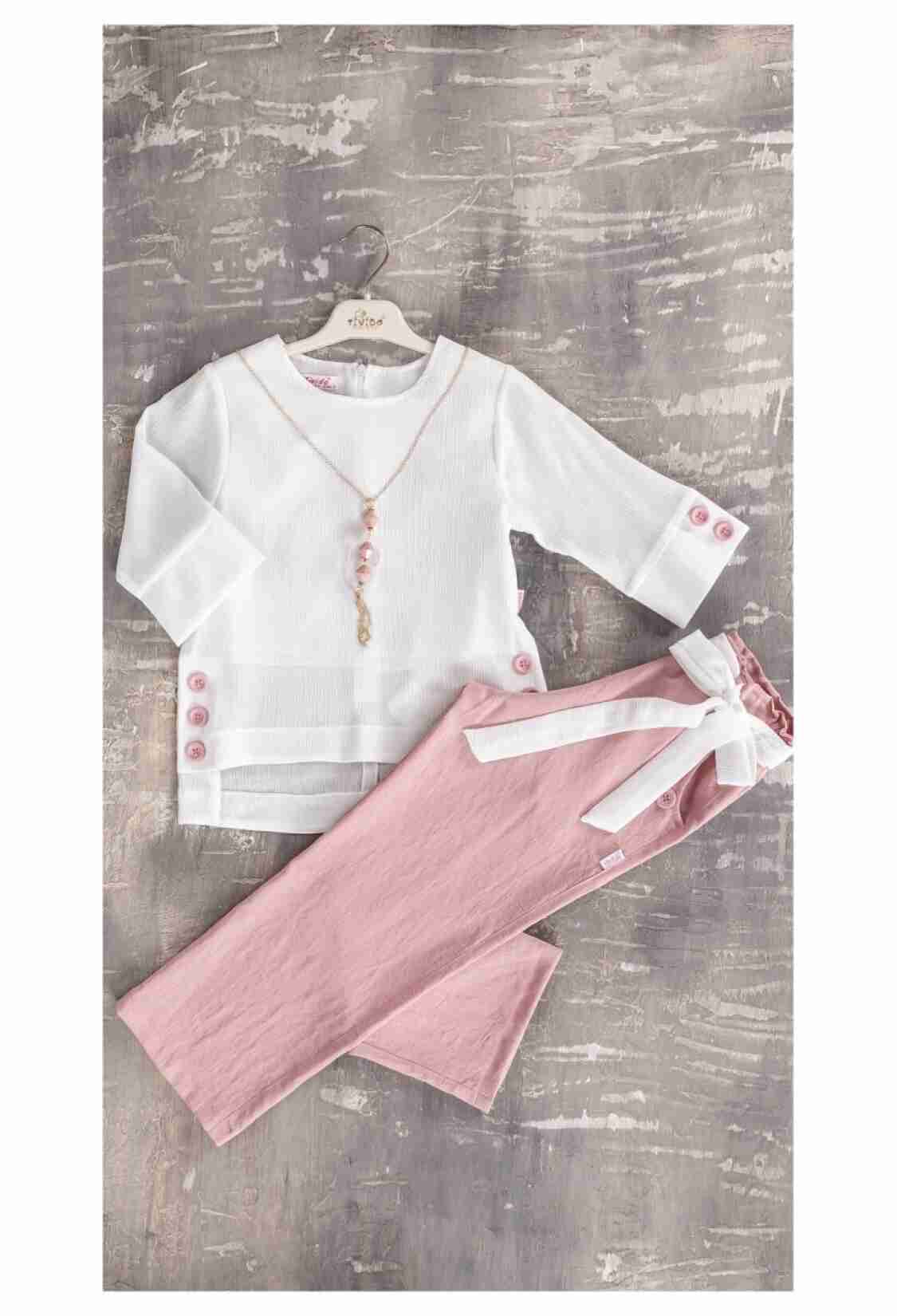 Girls' Suits - Kolyeli Takım 1042-1856 - Brand: Tivido - Kids & Bby Clothes From TheBS Kids Turkey