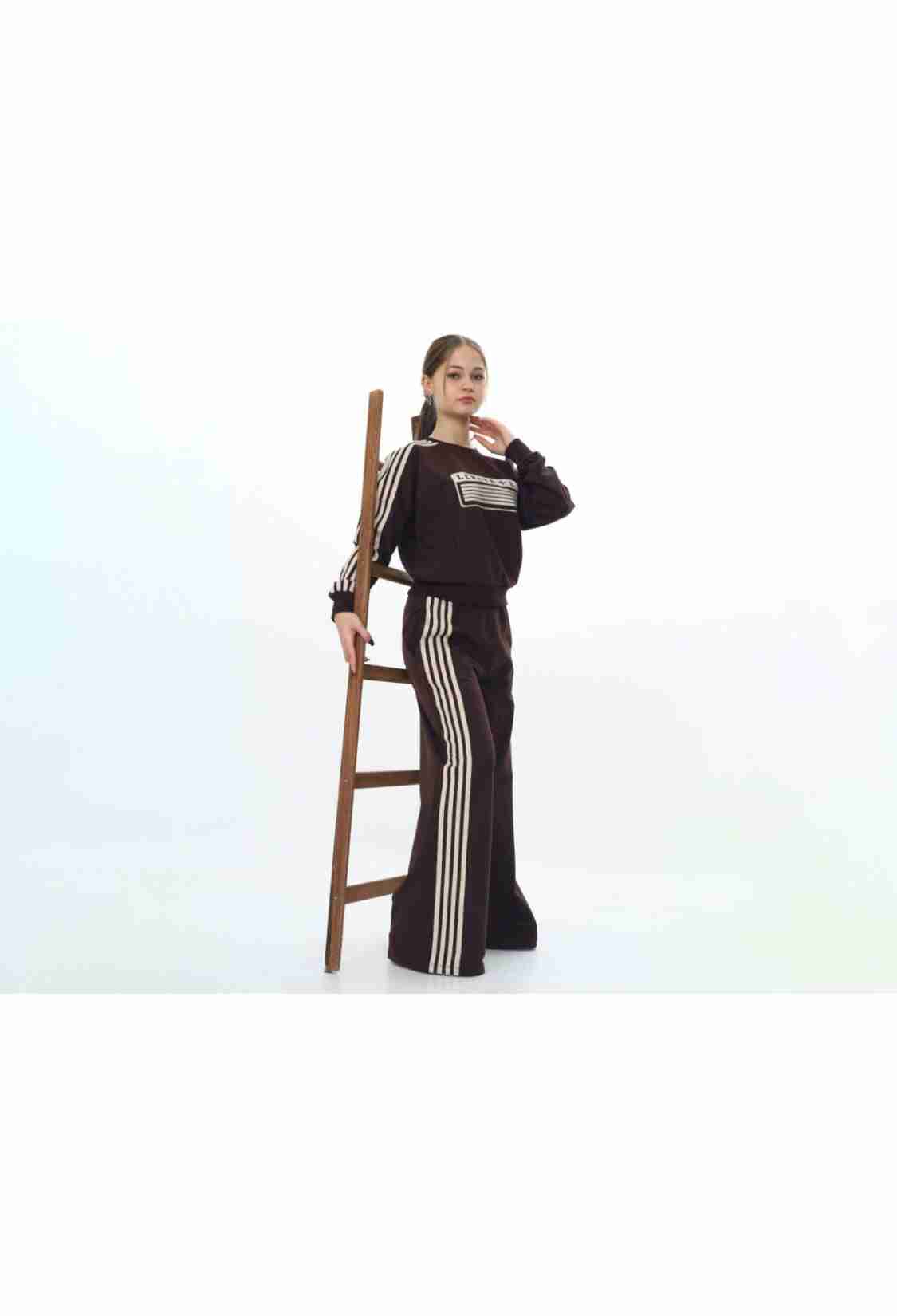 Girls' Suits - B1 - Lenght Baskılı Kız Takım - Brand: VIZVIZ - Kids & Bby Clothes From TheBS Kids Turkey