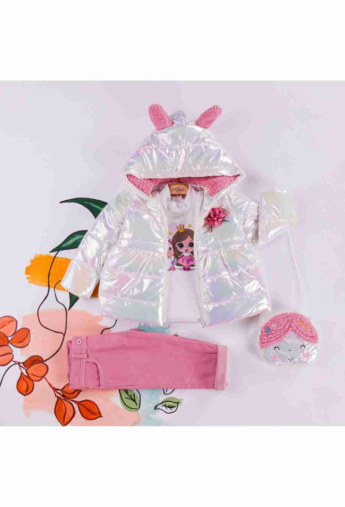 Girls' Outerwear - Mikro Mont Badi Pantolon Çantalı Takım 1055-5409 - Brand: Miss Lore - Kids & Bby Clothes From TheBS Kids Turkey