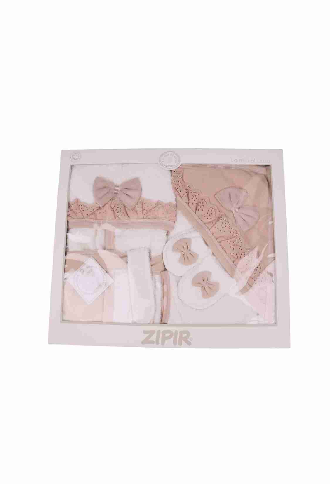 Newborn - B1 - Nakışlı Kız Bebe Bornoz Set - Brand: ZIPIR - Kids & Bby Clothes From TheBS Kids Turkey
