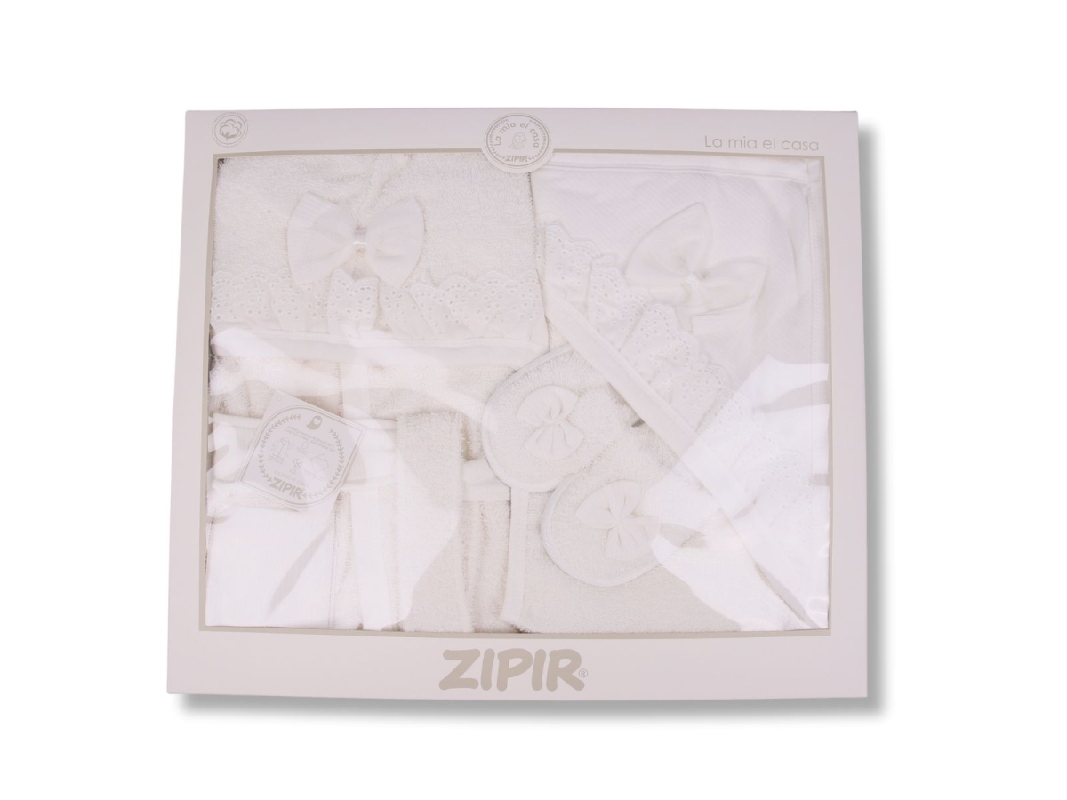 Newborn – B1 – Nakışlı Kız Bebe Bornoz Set – Brand: ZIPIR – Kids & Bby Clothes From TheBS Kids Turkey