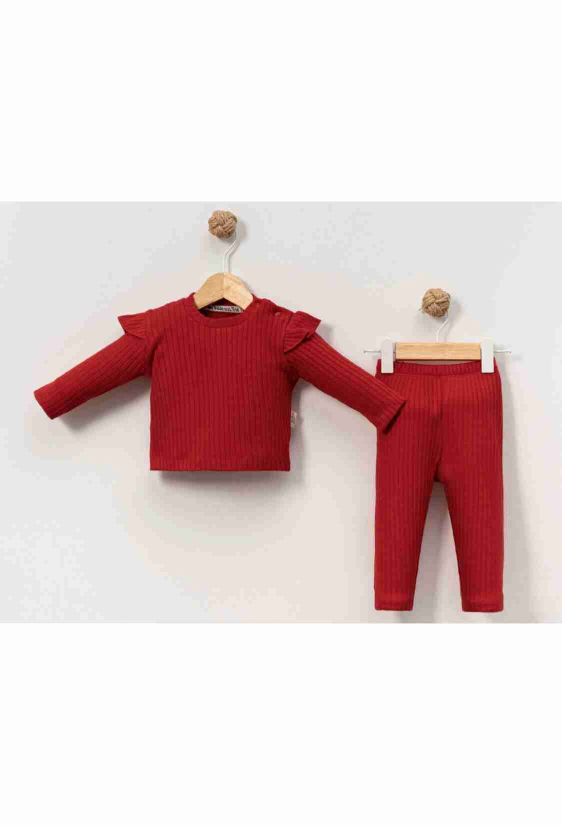 Baby Sets - B1 - Omzu Fırfırlı Şardonlu Kız Bebe Takım - Brand: CAYZEN - Kids & Bby Clothes From TheBS Kids Turkey