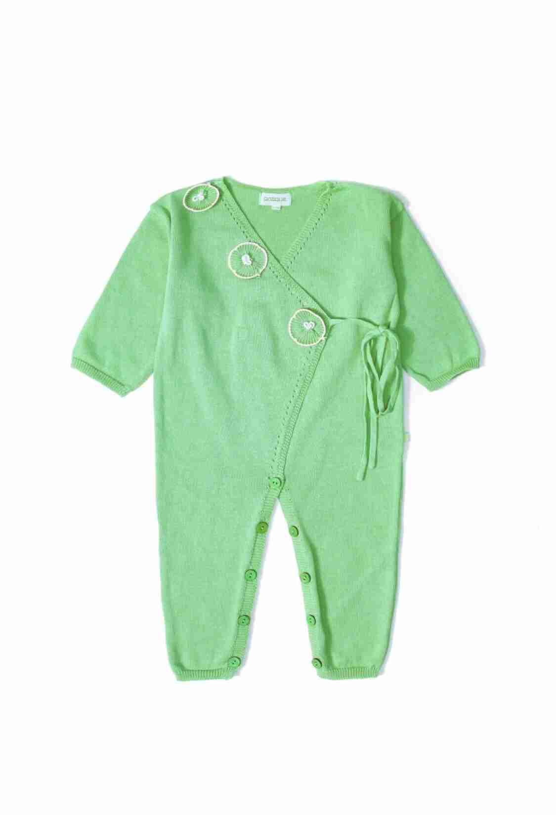 Baby Rompers and Overalls - Organic Cotton Floral Romper for Baby Girl 1061-21022 - Brand: Uludağ Triko - Kids & Bby Clothes From TheBS Kids Turkey