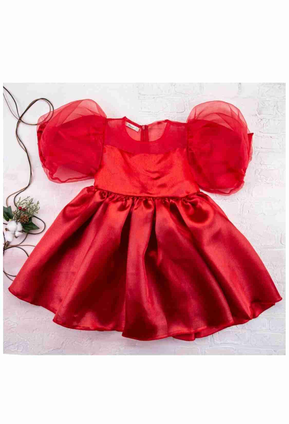 Girl's Dress - Organze Fiyonklu Garson Elbise 1016-212035 - Brand: Büşra Bebe - Kids & Bby Clothes From TheBS Kids Turkey