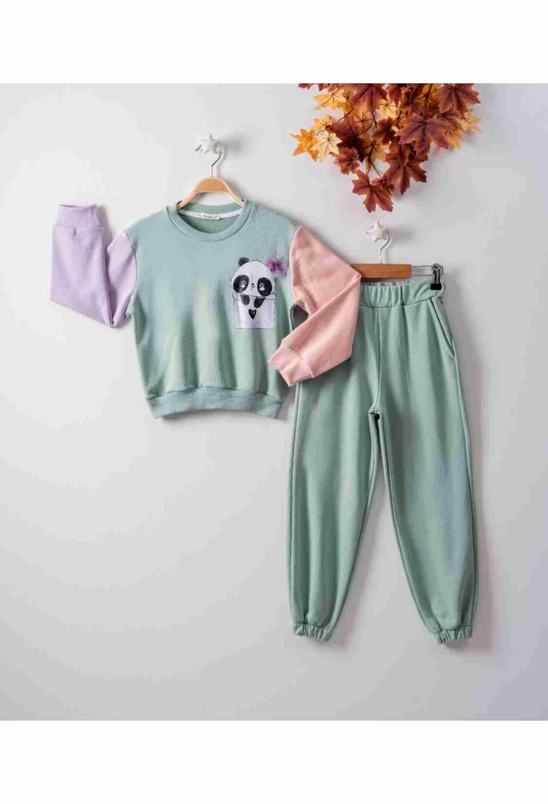 Girls' Suits - Pandalı 3 İp Takım 1016-22219 - Brand: Büşra Bebe - Kids & Bby Clothes From TheBS Kids Turkey