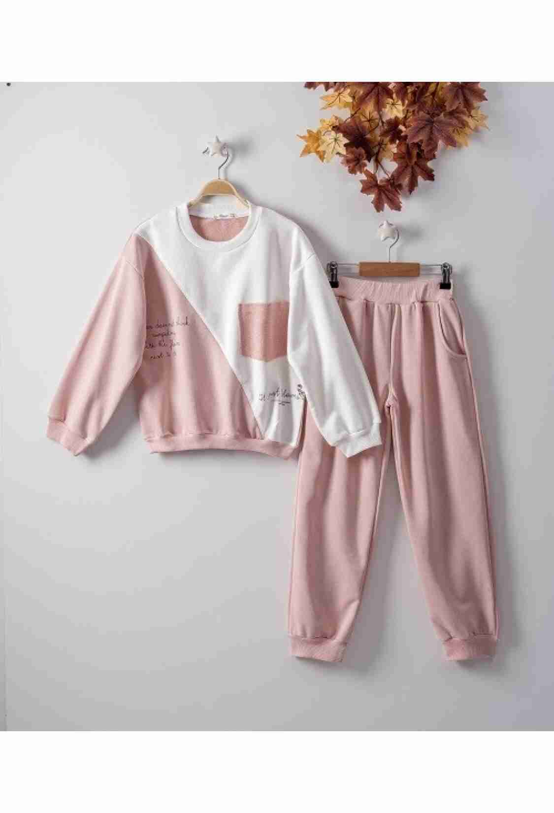 Girls' Suits - Renk Bloklu 3 İp Takım 1016-22223 - Brand: Büşra Bebe - Kids & Bby Clothes From TheBS Kids Turkey