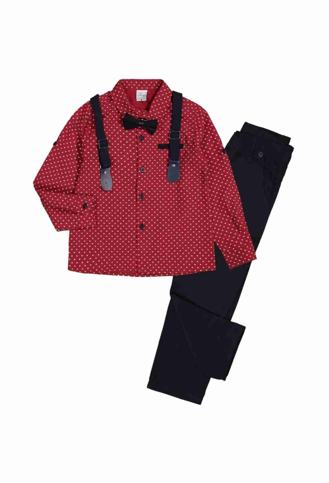 Boys' Sets - Renkli Zemin Gömlekli Takım 1036 - - Brand: Terry - Kids & Bby Clothes From TheBS Kids Turkey