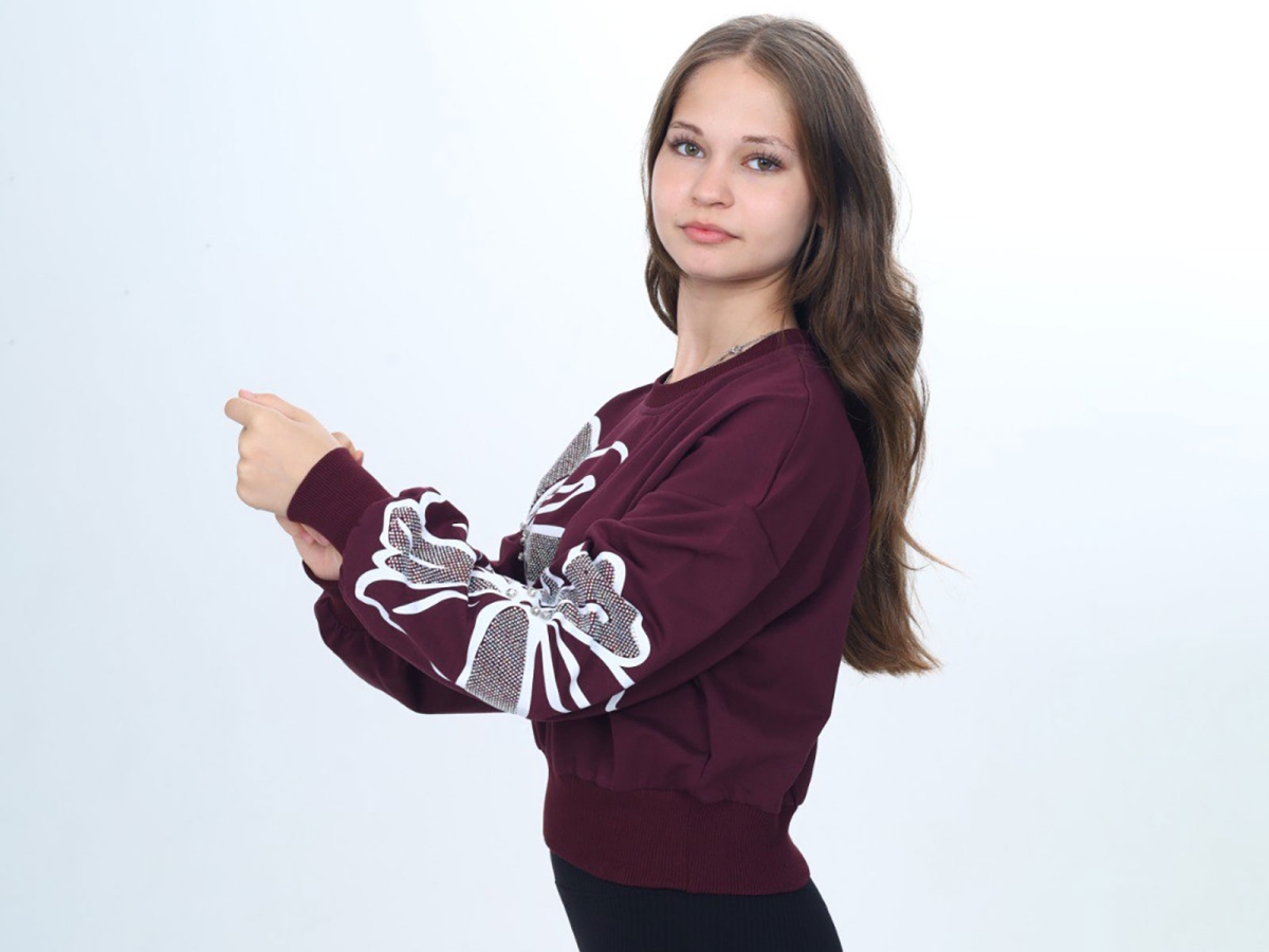 Girls' Tops - B1 - Taş Detaylı Kız Sweat - Brand: VIZVIZ - Kids & Bby Clothes From TheBS Kids Turkey