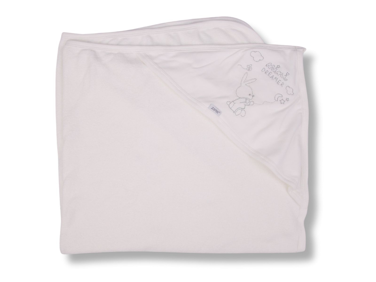 Newborn - B1 - Tavşan Nakışlı Kız Bebe Havlu - Brand: ZIPIR - Kids & Bby Clothes From TheBS Kids Turkey