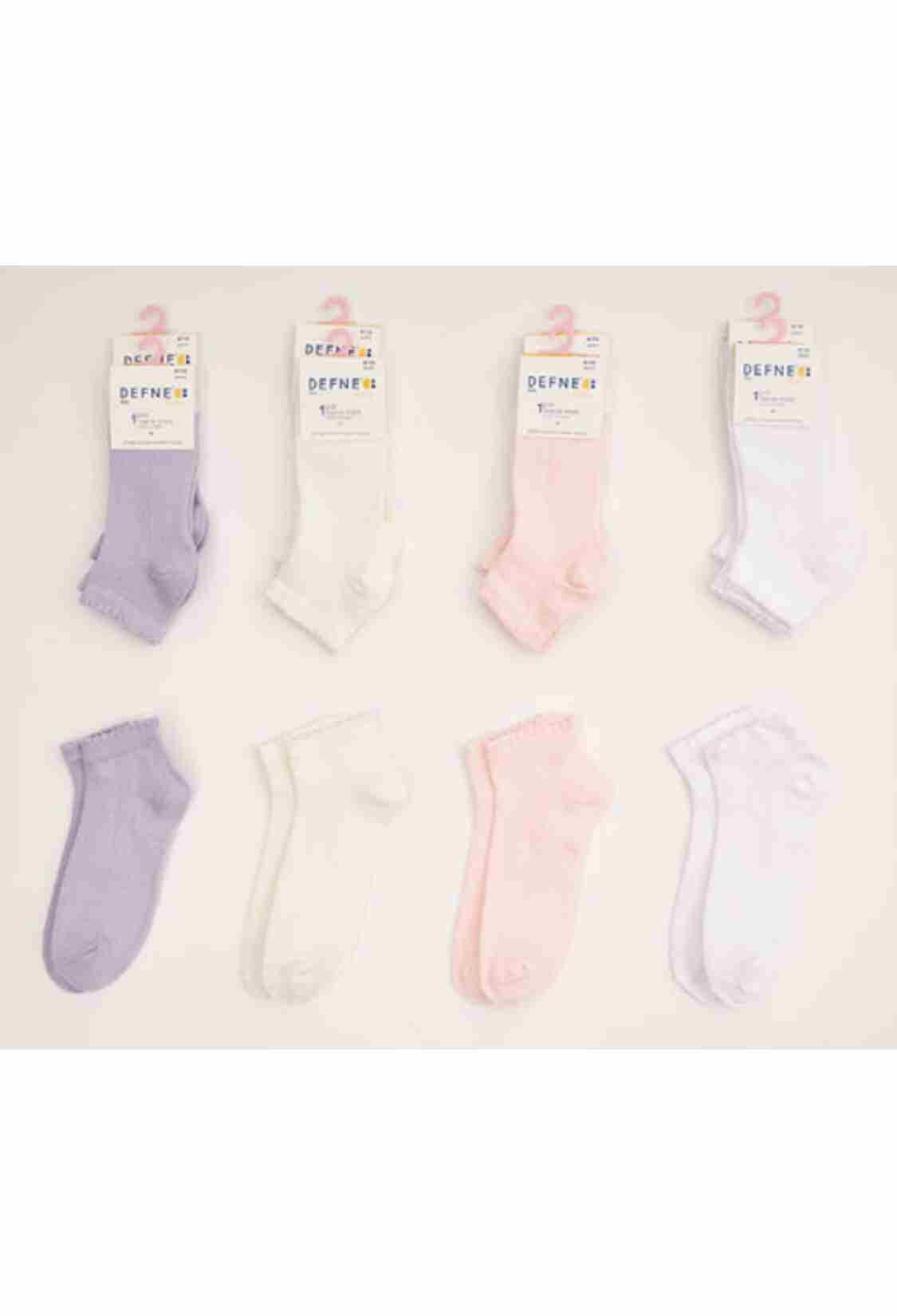 Girls' Socks & Underwear - Toptan 12 Çift Kız Çocuk Patik Çorap 1064-DFNÇ-1PK002-23(11-12) - Brand: Defne - Kids & Bby Clothes From TheBS Kids Turkey
