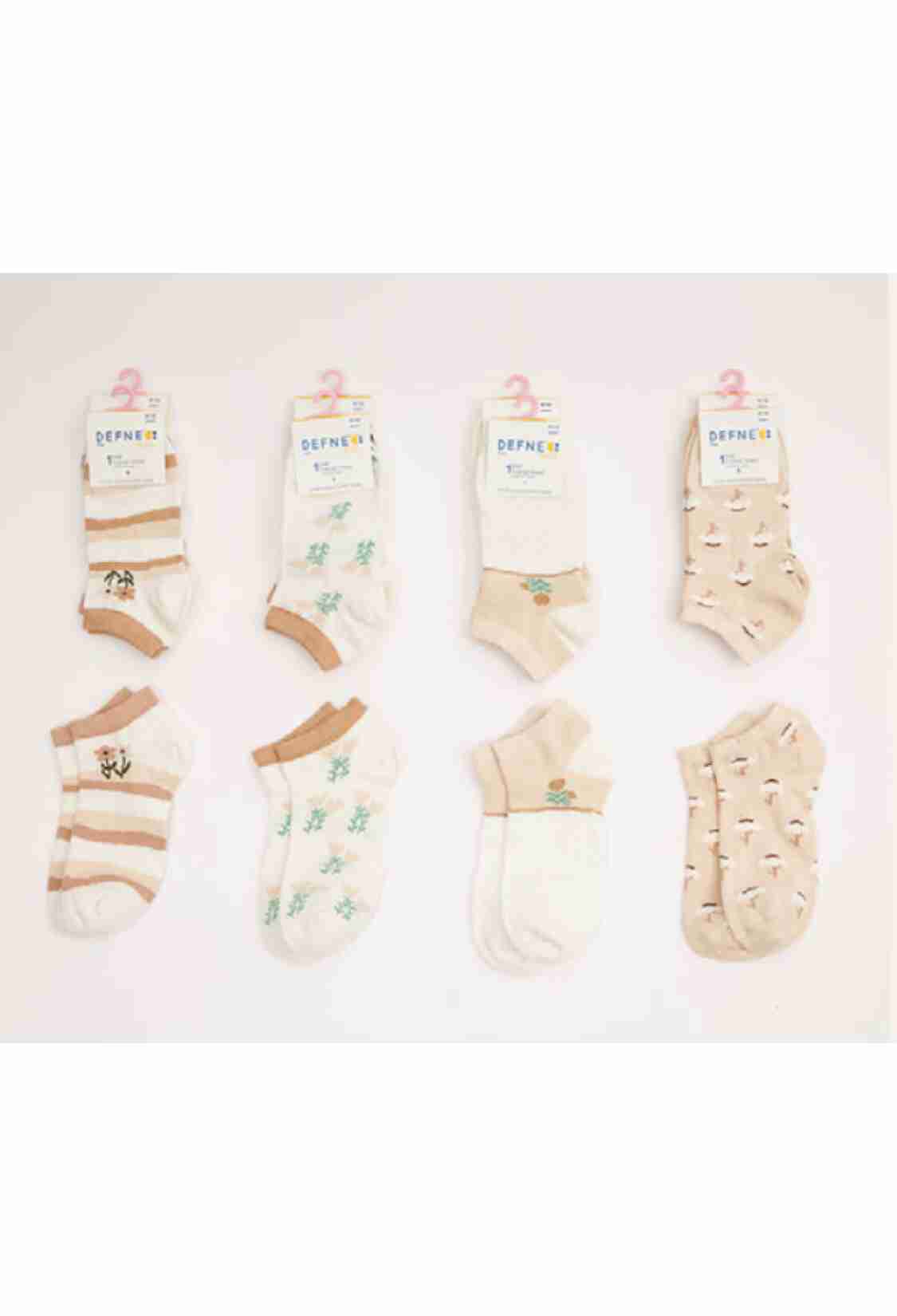 Girls' Socks & Underwear - Toptan 12 Çift Kız Çocuk Patik Çorap 1064-DFNÇ-1PK003-23(5-6) - Brand: Defne - Kids & Bby Clothes From TheBS Kids Turkey
