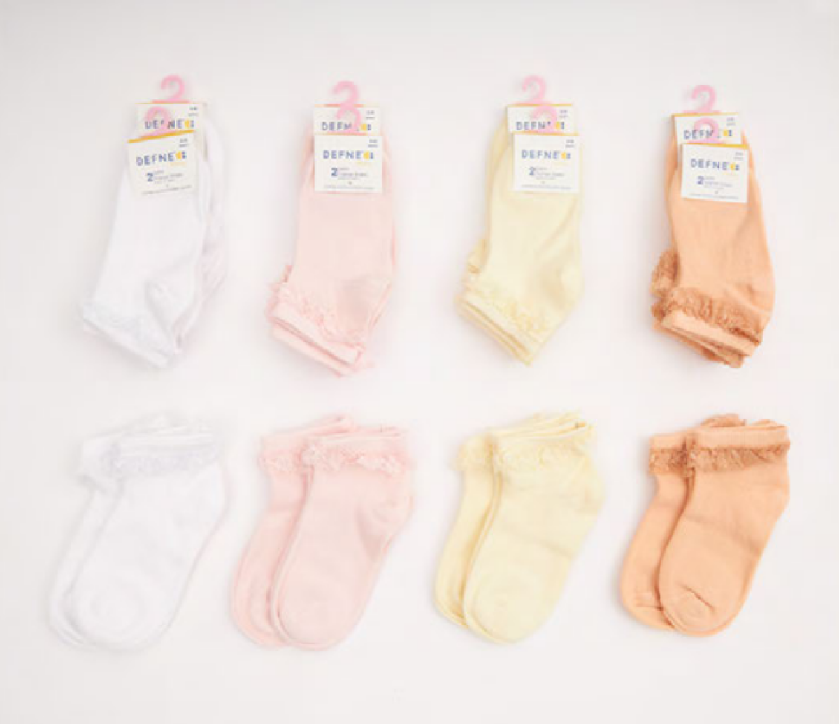 Underwear - Socks - Pajamas - Toptan 24 Çift Bebe Patik Çorap(Kutu) 1064-DFN2P-K016-23(3-4) - Brand: Defne - Kids & Bby Clothes From TheBS Kids Turkey