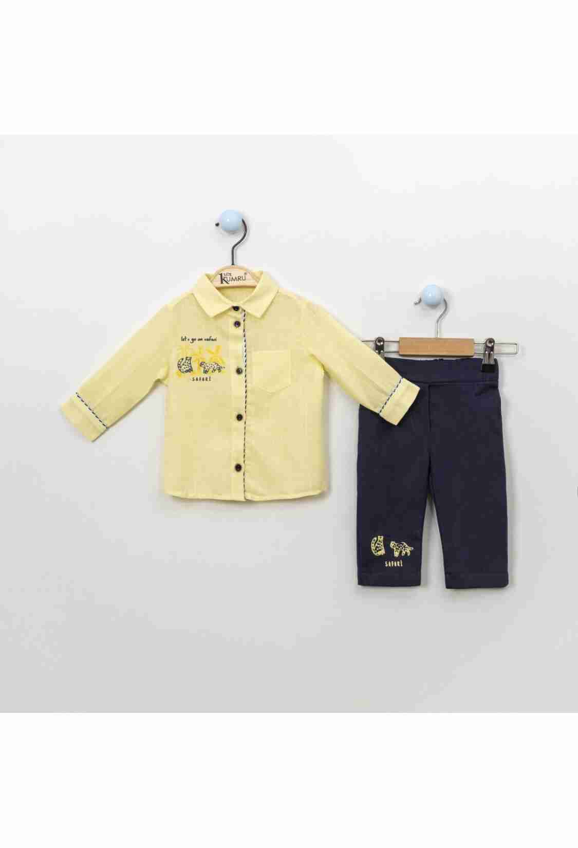 Baby Sets - Toptan 2'li Baskılı Gömlek ve Pantolon Takım 6-18M 1075-3885 - Brand: Kumru Bebe - Kids & Bby Clothes From TheBS Kids Turkey