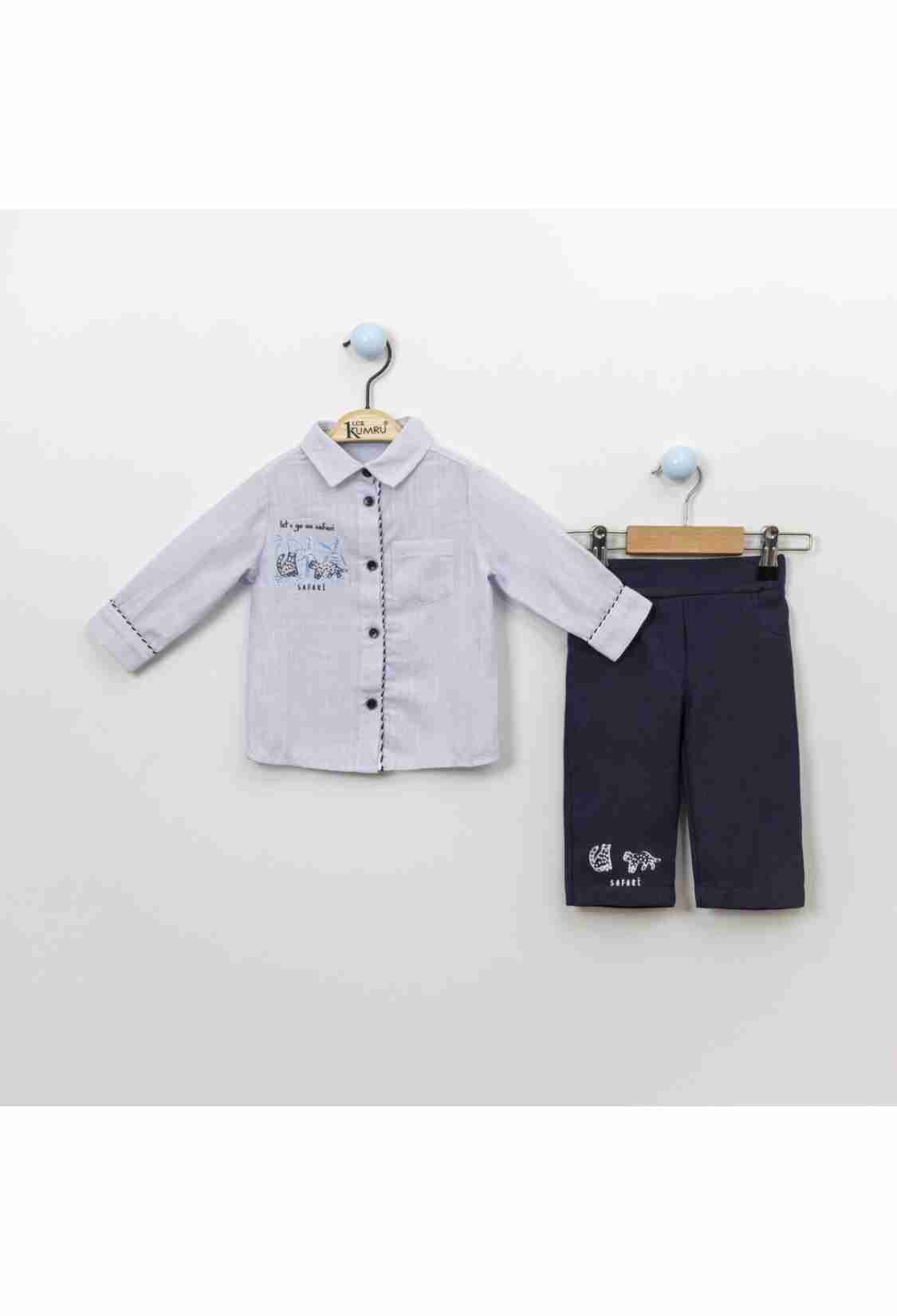 Baby Sets - Toptan 2'li Baskılı Gömlek ve Pantolon Takım 6-18M 1075-3885 - Brand: Kumru Bebe - Kids & Bby Clothes From TheBS Kids Turkey