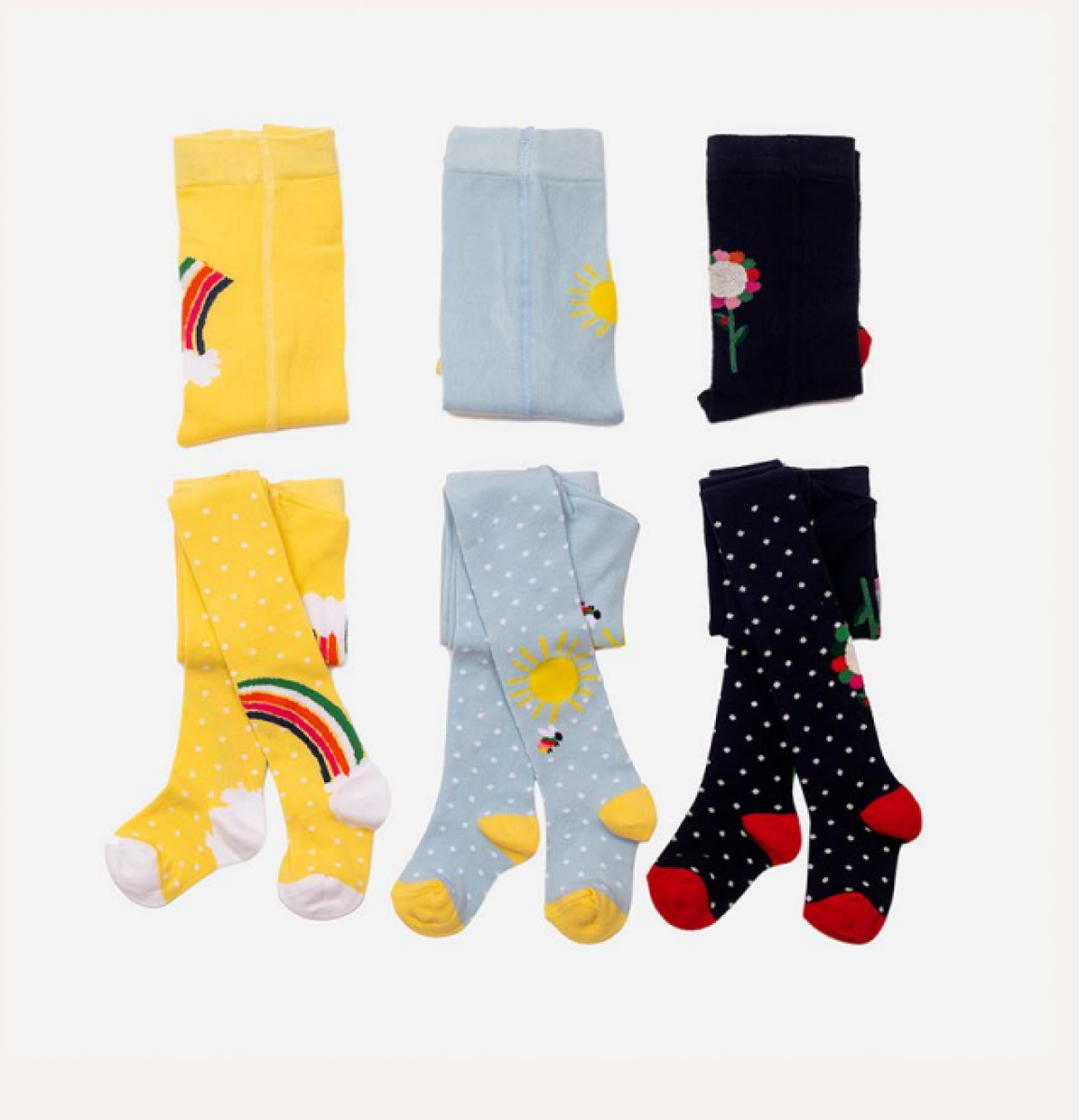 Underwear - Socks - Pajamas - Toptan 6'lı Kız Külotlu Çorap (Desenli) 1064-KKLT-020-(06-12) - Brand: Defne - Kids & Bby Clothes From TheBS Kids Turkey