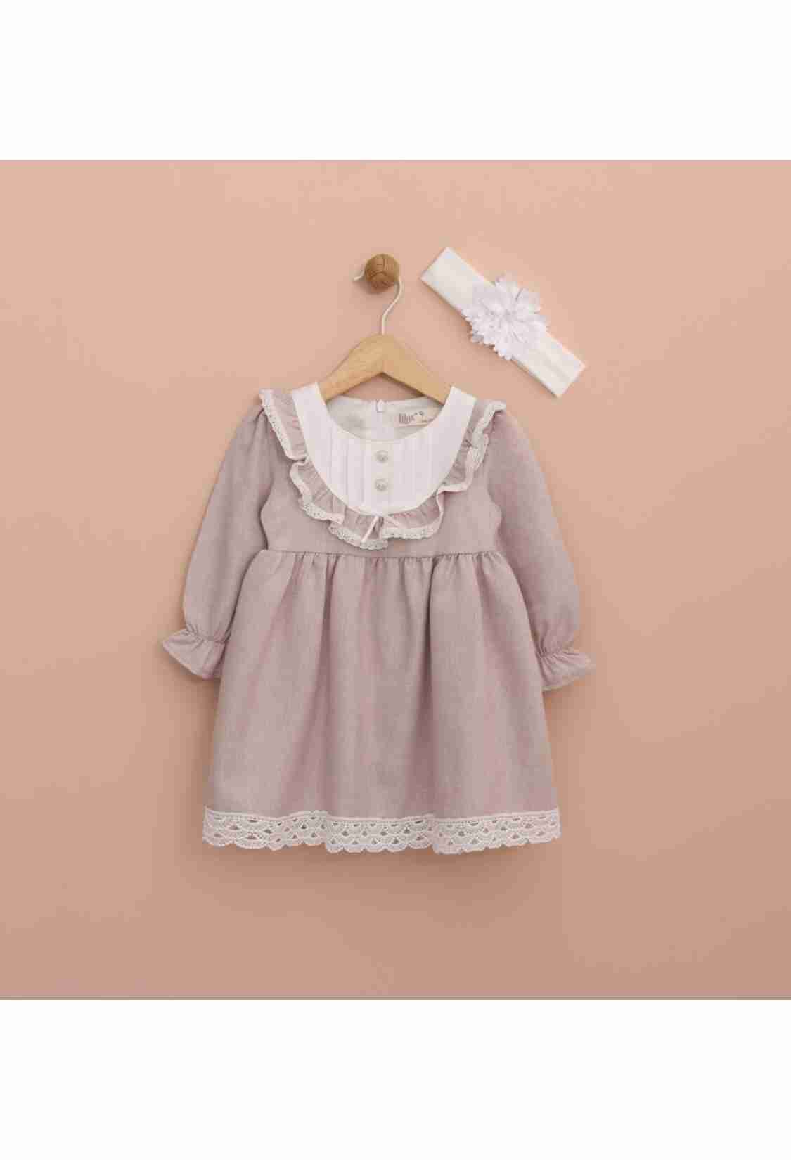 Baby Dress - Toptan Bandanalı Kız Bebek Elbise 6-18M 1049-6537 - Brand: Lilax - Kids & Bby Clothes From TheBS Kids Turkey