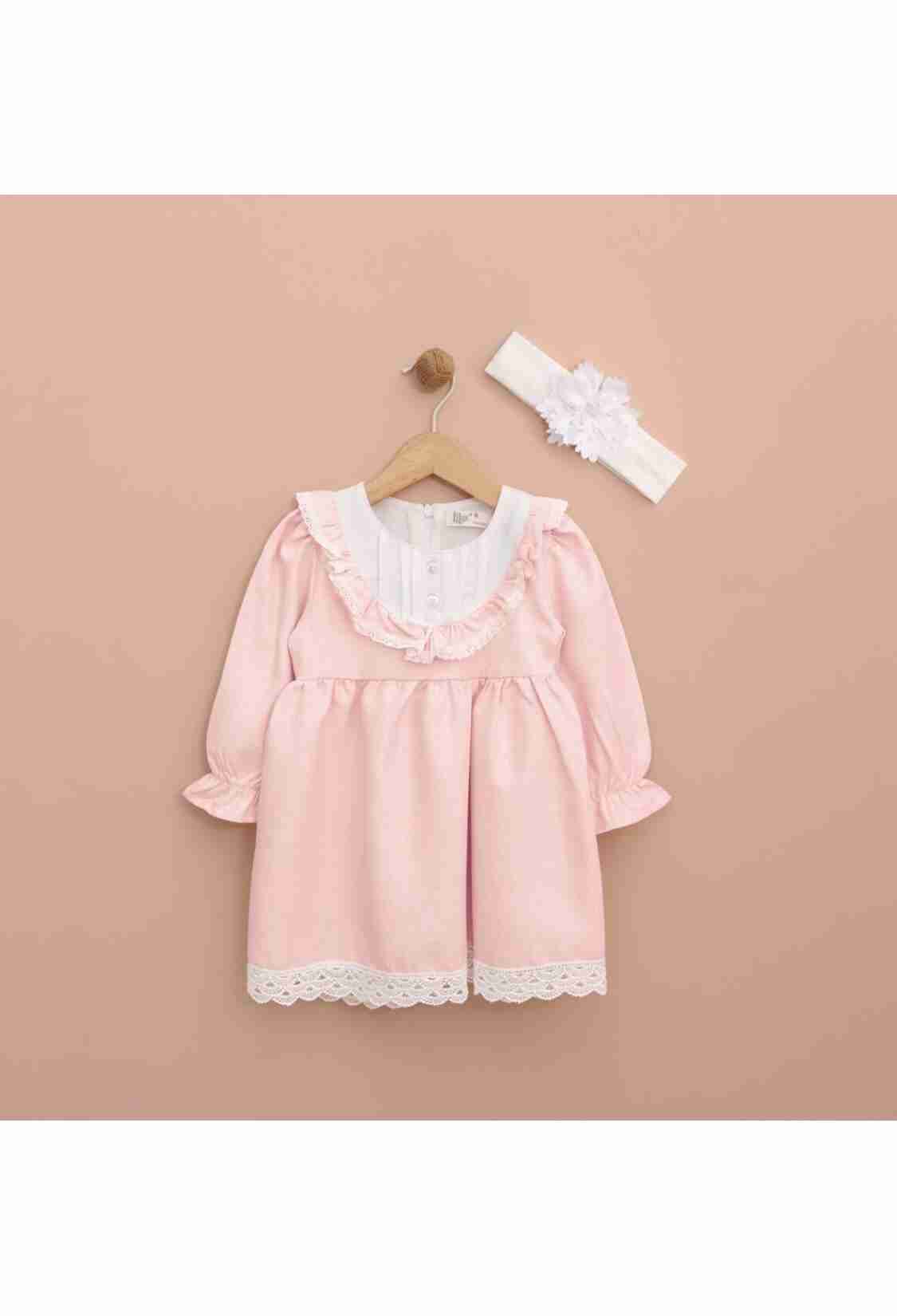 Baby Dress - Toptan Bandanalı Kız Bebek Elbise 6-18M 1049-6537 - Brand: Lilax - Kids & Bby Clothes From TheBS Kids Turkey