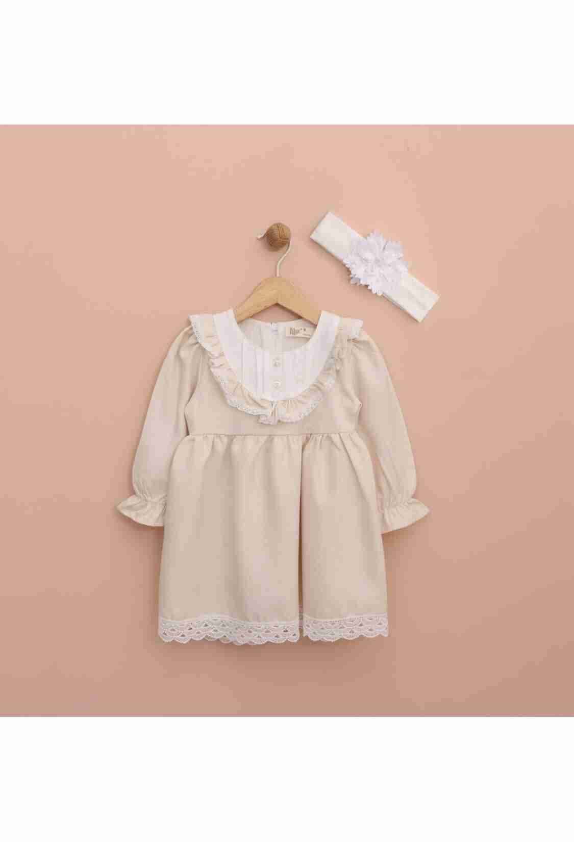 Baby Dress - Toptan Bandanalı Kız Bebek Elbise 6-18M 1049-6537 - Brand: Lilax - Kids & Bby Clothes From TheBS Kids Turkey