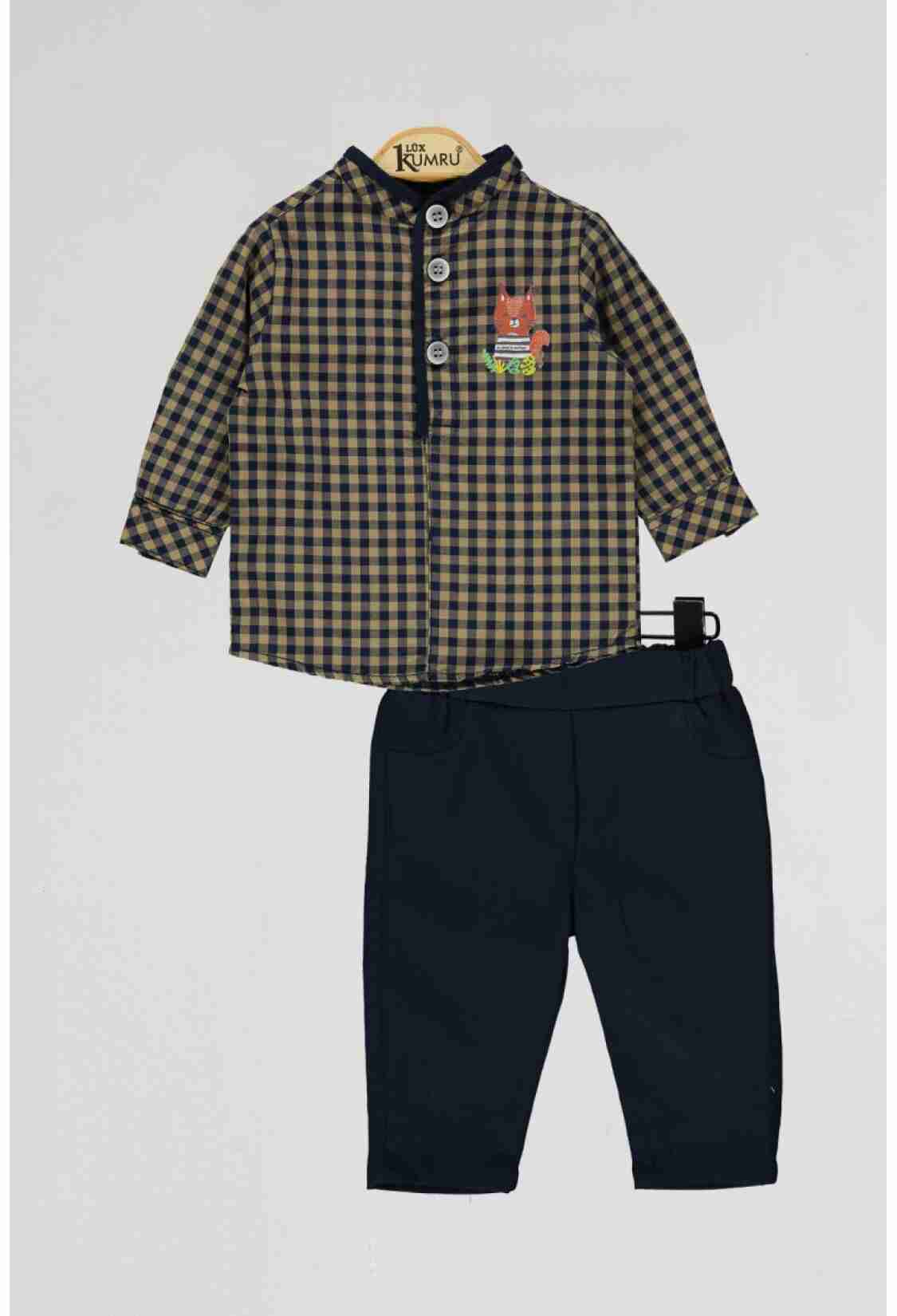 Baby Sets - Toptan Bebek 2'li Gömlek ve Pantolon Takım 6-18M 1075-4032 - Brand: Kumru Bebe - Kids & Bby Clothes From TheBS Kids Turkey