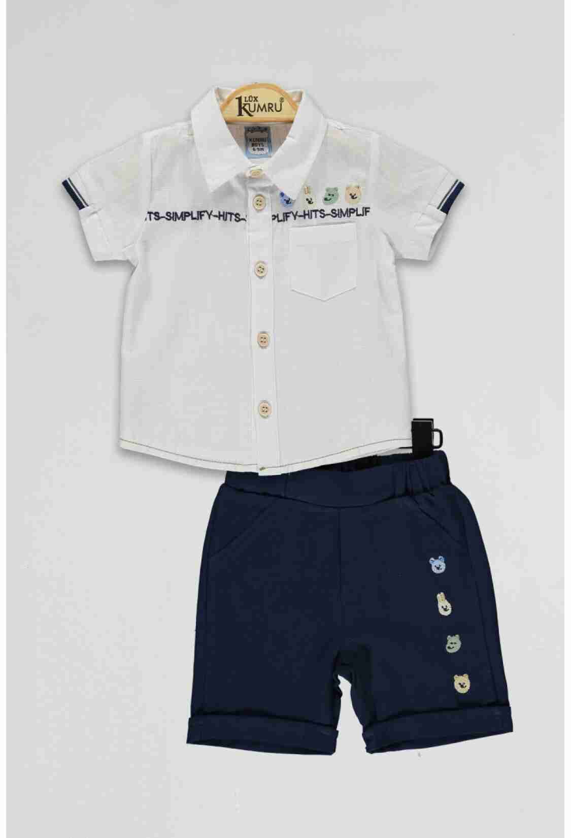 Baby Sets - Toptan Bebek 2'li Gömlek ve Şort Takım 6-18M 1075-4023 - Brand: Kumru Bebe - Kids & Bby Clothes From TheBS Kids Turkey