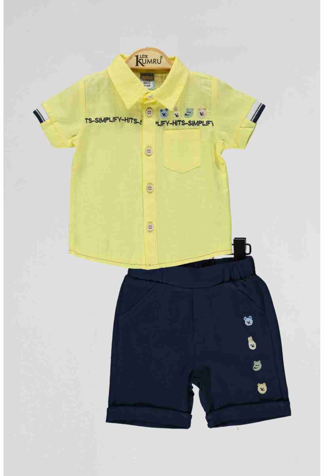 Baby Sets - Toptan Bebek 2'li Gömlek ve Şort Takım 6-18M 1075-4023 - Brand: Kumru Bebe - Kids & Bby Clothes From TheBS Kids Turkey