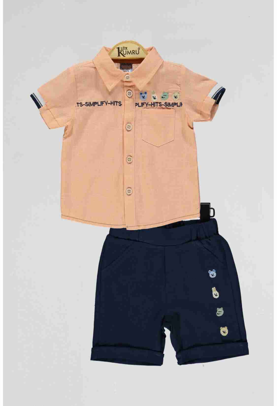 Baby Sets - Toptan Bebek 2'li Gömlek ve Şort Takım 6-18M 1075-4023 - Brand: Kumru Bebe - Kids & Bby Clothes From TheBS Kids Turkey