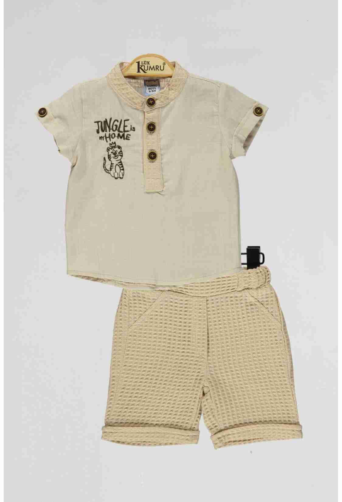 Baby Sets - Toptan Bebek 2'li Gömlek ve Şort Takım 6-18M 1075-4066 - Brand: Kumru Bebe - Kids & Bby Clothes From TheBS Kids Turkey