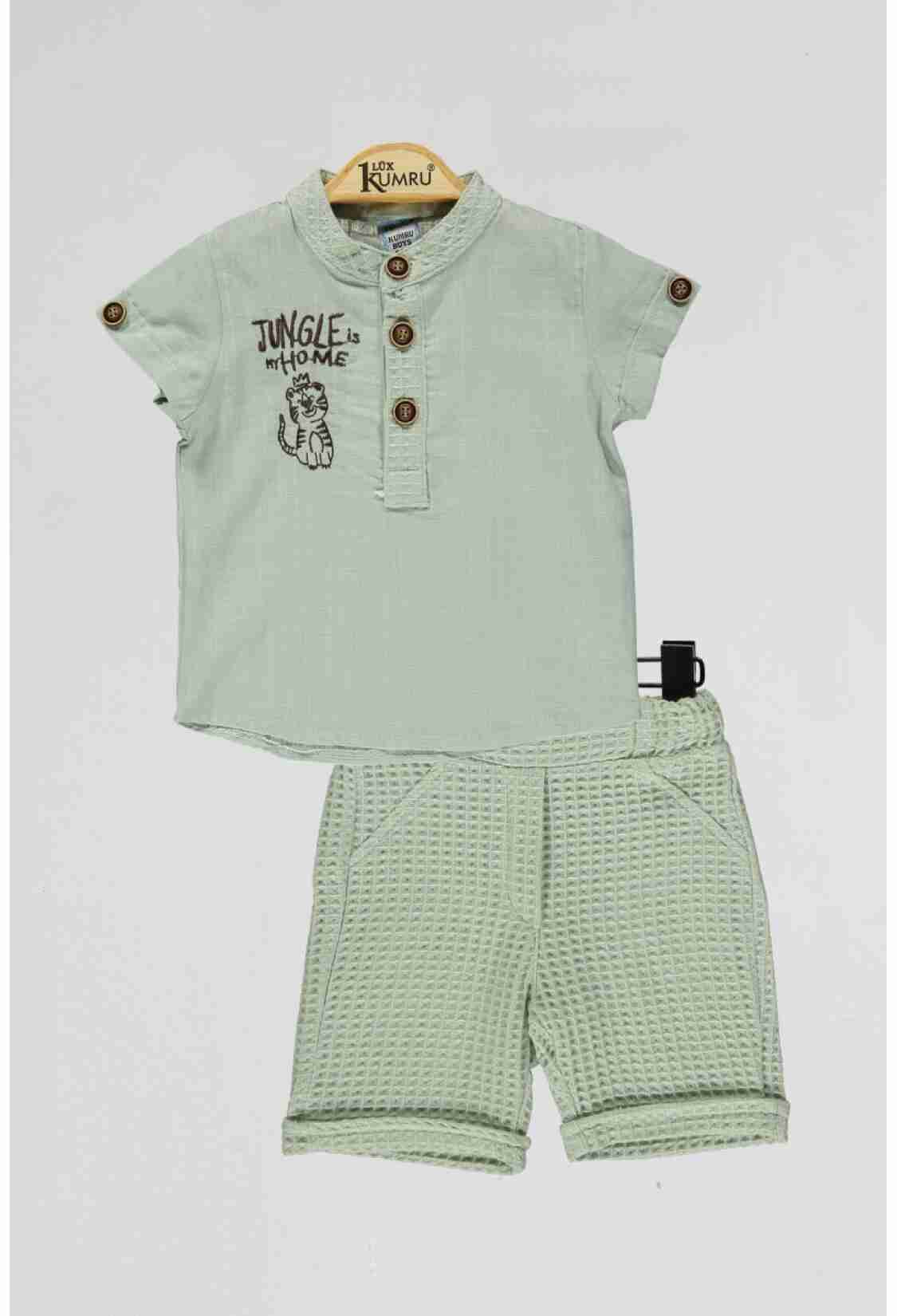 Baby Sets - Toptan Bebek 2'li Gömlek ve Şort Takım 6-18M 1075-4066 - Brand: Kumru Bebe - Kids & Bby Clothes From TheBS Kids Turkey