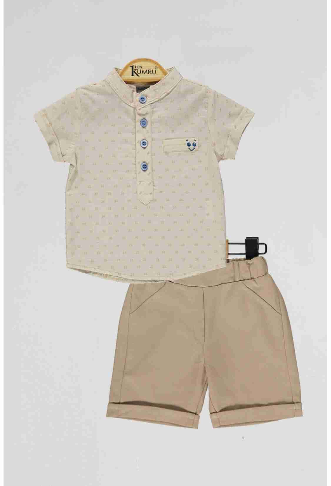 Baby Sets - Toptan Bebek 2'li Gömlek ve Şort Takım 6-18M 1075-4083 - Brand: Kumru Bebe - Kids & Bby Clothes From TheBS Kids Turkey