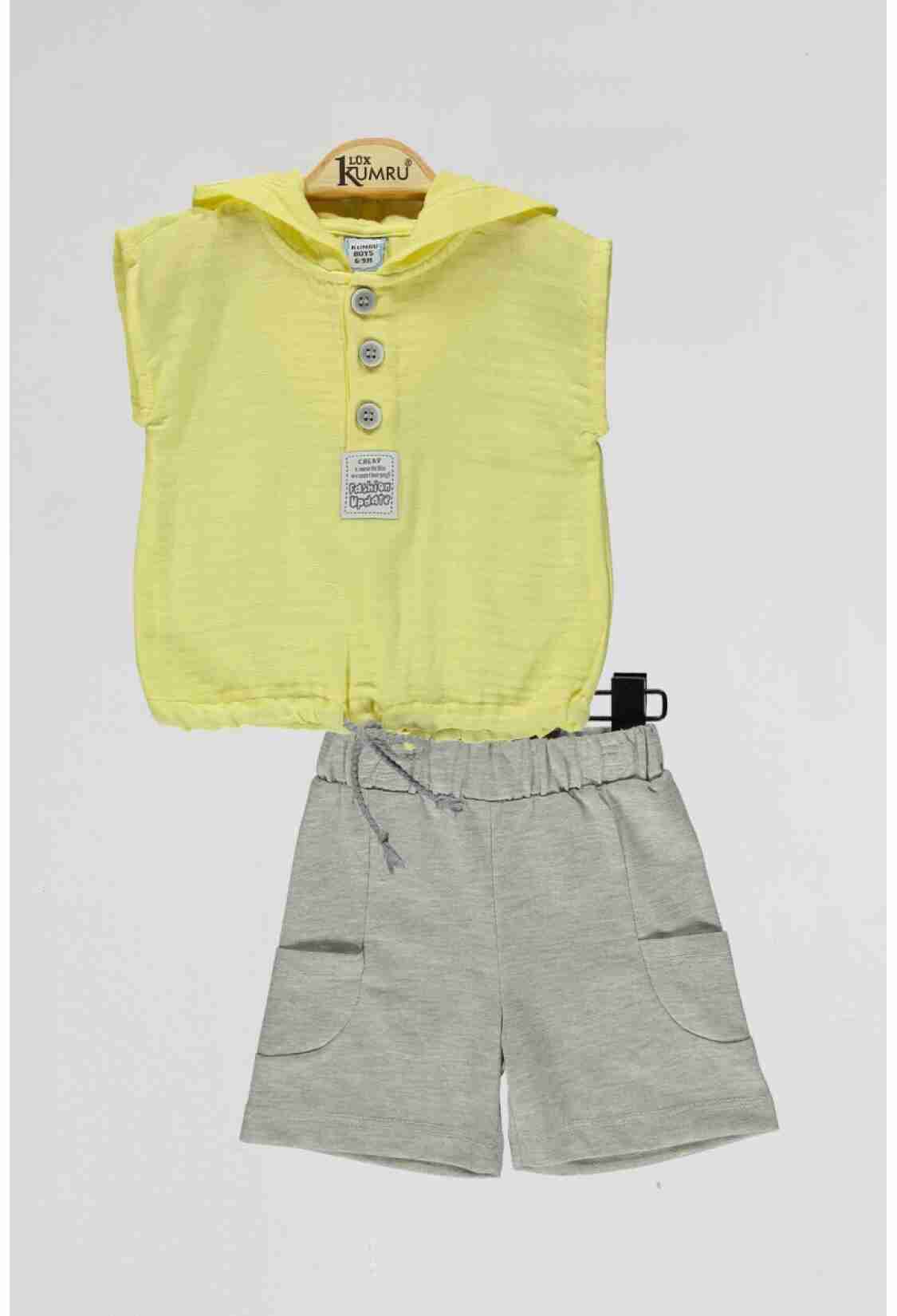 Baby Tops - Toptan Bebek 2'li Gömlek ve Şort Takım 6-18M 1075-4112 - Brand: Kumru Bebe - Kids & Bby Clothes From TheBS Kids Turkey