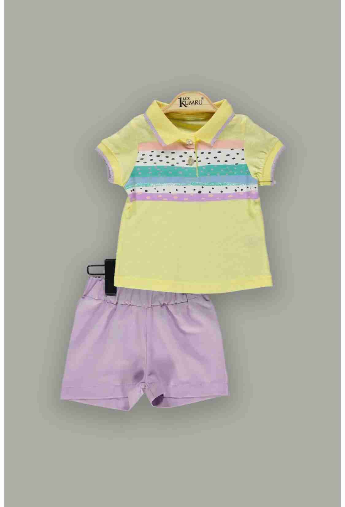 Baby Tops - Toptan Bebek 2'li Polo Yaka Tişört ve Şort Takım 1075-3808 - Brand: Kumru Bebe - Kids & Bby Clothes From TheBS Kids Turkey