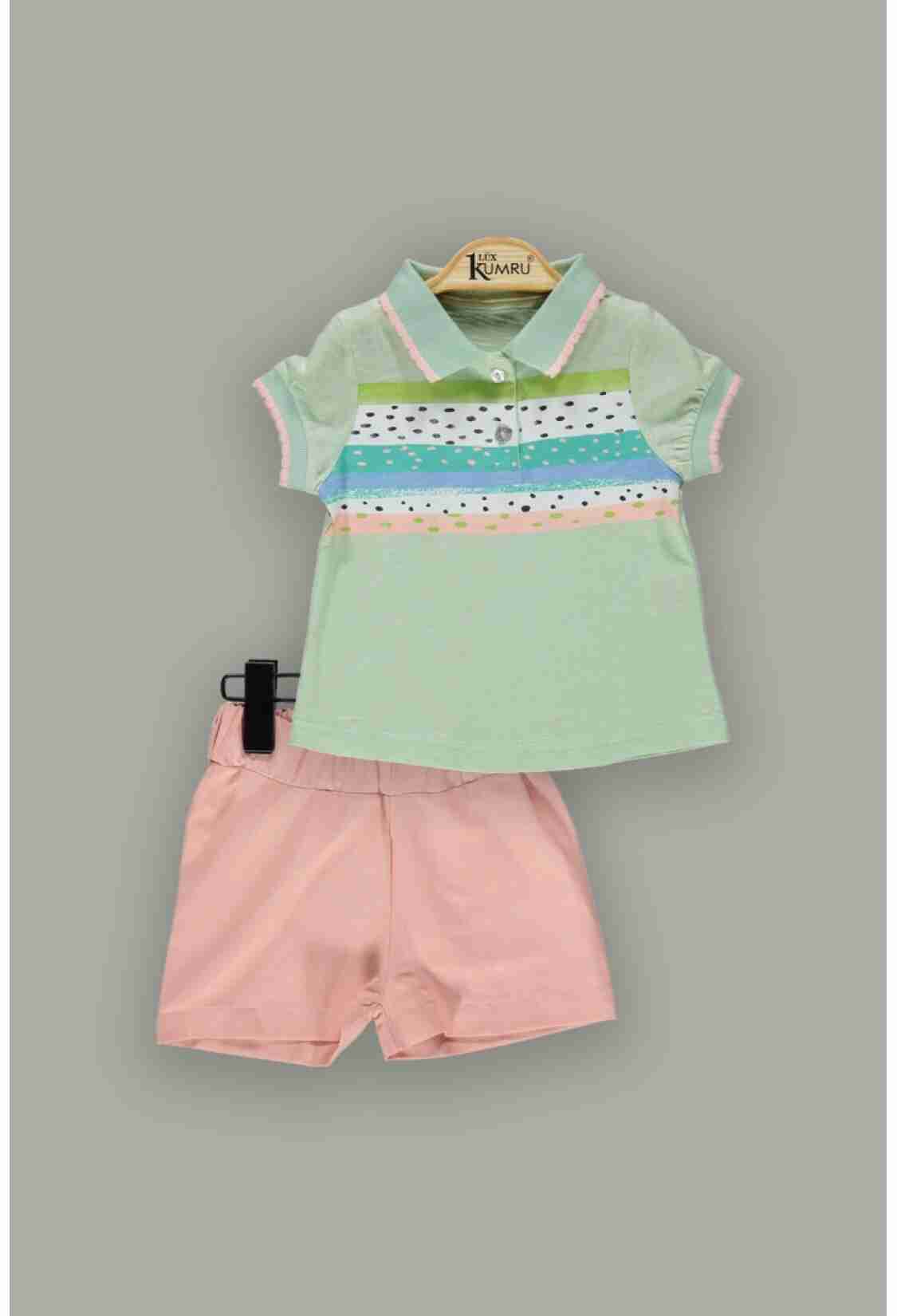 Baby Tops - Toptan Bebek 2'li Polo Yaka Tişört ve Şort Takım 1075-3808 - Brand: Kumru Bebe - Kids & Bby Clothes From TheBS Kids Turkey