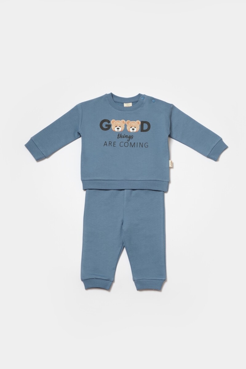 Baby Sets - Toptan Bebek 2'li Sweatshirt ve Pantolon Takımı 3-24M %100 Organik Pamuk Baby Cosy 2022-CSY8009 - Brand: BabyCosy - Kids & Bby Clothes From TheBS Kids Turkey