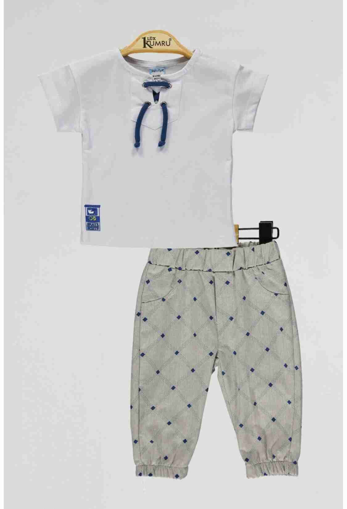 Baby Sets - Toptan Bebek 2'li Tişört ve Pantolon Takım 6-18M 1075-4119 - Brand: Kumru Bebe - Kids & Bby Clothes From TheBS Kids Turkey