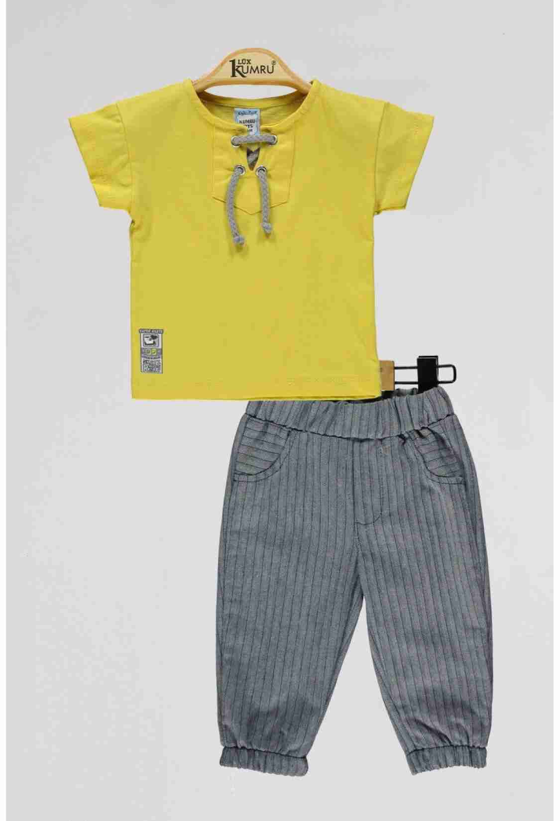 Baby Sets - Toptan Bebek 2'li Tişört ve Pantolon Takım 6-18M 1075-4119 - Brand: Kumru Bebe - Kids & Bby Clothes From TheBS Kids Turkey