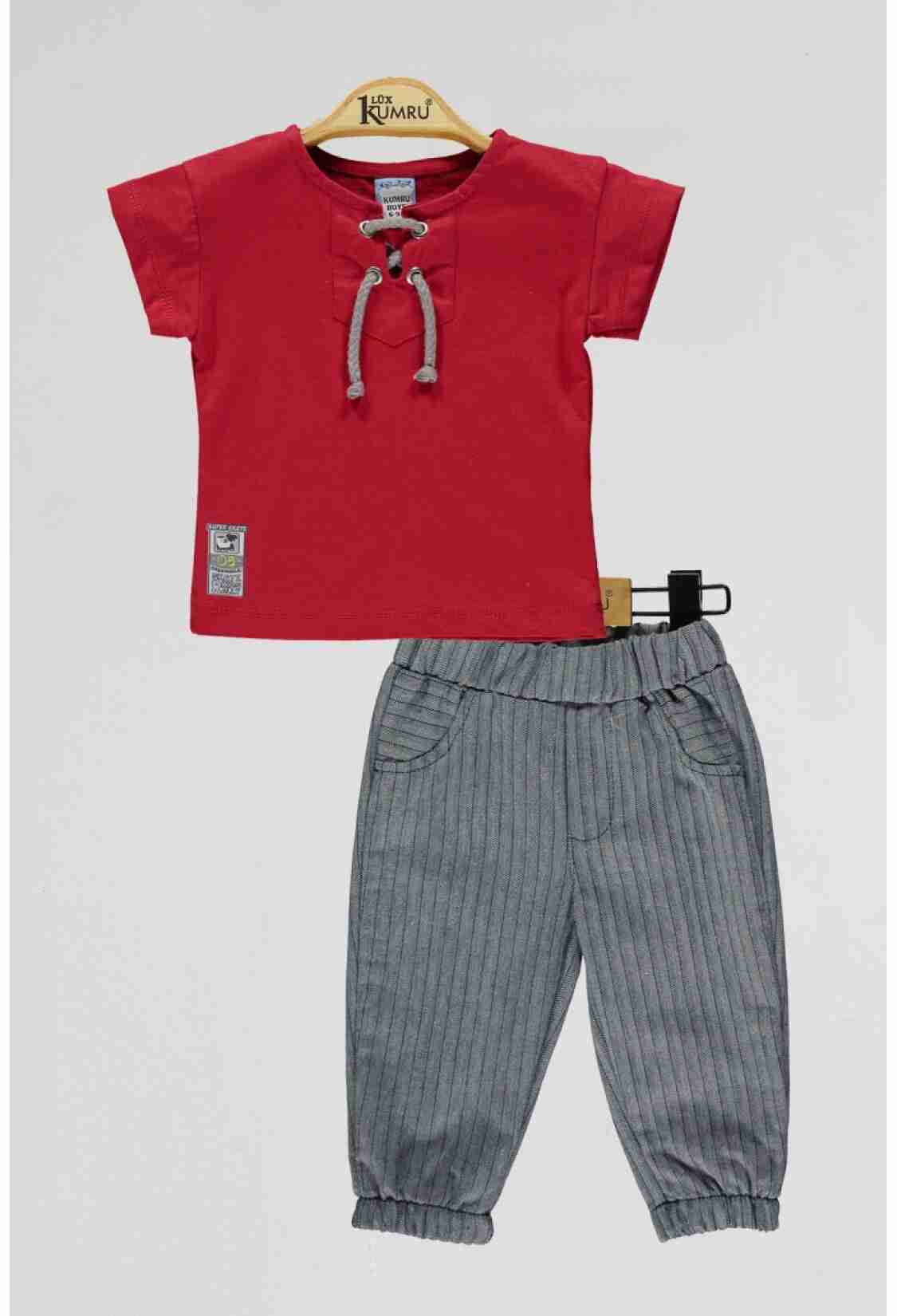 Baby Sets - Toptan Bebek 2'li Tişört ve Pantolon Takım 6-18M 1075-4119 - Brand: Kumru Bebe - Kids & Bby Clothes From TheBS Kids Turkey